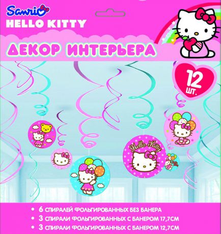 Веселая затея Спираль Hello Kitty 12 шт