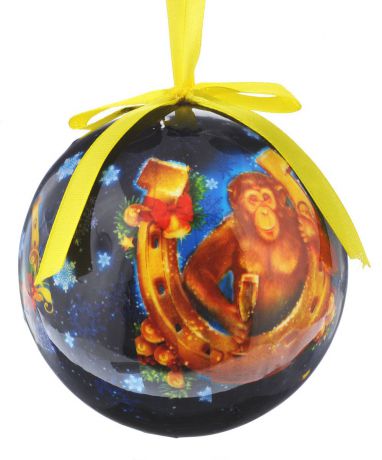 Новогоднее подвесное украшение Sima-land "Шар. Удачи и богатства", диаметр 10 см