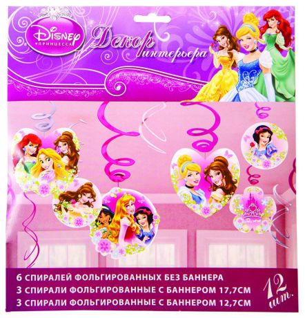 Amscan Спираль Disney Принцессы 12 шт