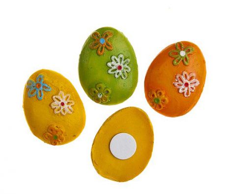Набор декоративных украшений для яиц Home Queen "Яйца", на клейкой основе, 9 шт