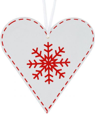 Украшение новогоднее подвесное Win Max "Сердце со снежинкой", 11 х 12 см