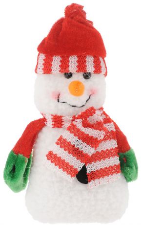 Украшение новогоднее подвесное Феникс-Презент "Снеговик с шарфом", 15 x 8 см