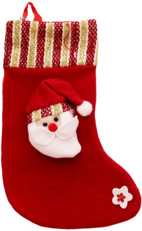 Мешок для подарков Феникс-Презент "Носок. Дед Мороз", 27 x 16 см. 42517