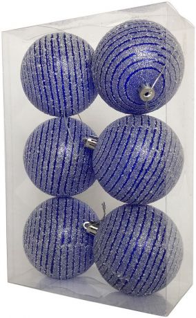 Набор елочных шаров Магия праздника, 6 шт. , NY050, диаметр 8 см