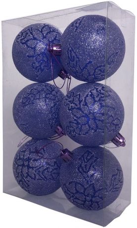 Набор елочных шаров "Магия праздника", NY034, диаметр 7 см, 6 шт
