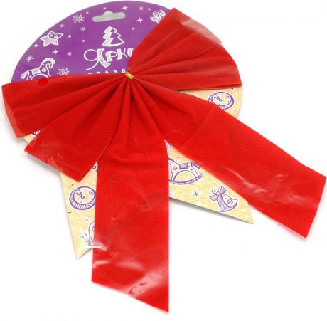 Декоративное украшение Яркий Праздник "Бант", цвет: красный, 23 см