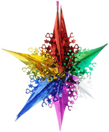 Гирлянда новогодняя Magic Time "Звезда волшебная цветная", 74 х 74 x 29 см