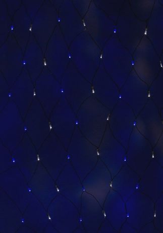 Гирлянда Neon-Night "Сеть", 432 LED, цвет: черный, белый, синий, 2,5 х 2,5 м