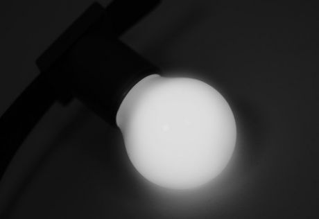 Лампа шар "Neon-Night", светодиодная, 3 LED, цоколь Е27, цвет: белый, диаметр 45 мм