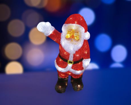 Фигура акриловая светодиодная Neon-Night "Санта Клаус приветствует", 40 LED, с понижающим трансформатором, 30 см