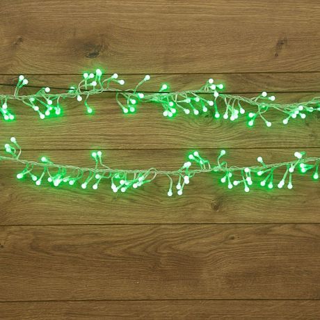 Гирлянда Neon-Night "Мишура", светодиодная, 576 LED, цвет: прозрачный, зеленый, 6 м