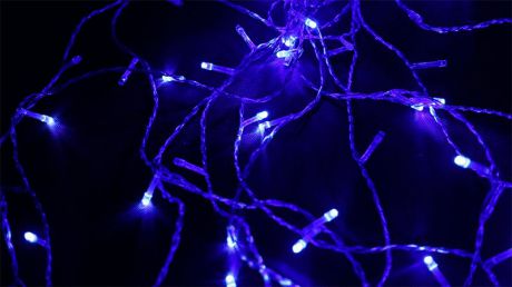 Гирлянда Neon-Night "Светодиодный Дождь", постоянное свечение, 192 LED, цвет: прозрачный, синий, 2 х 1,5 м