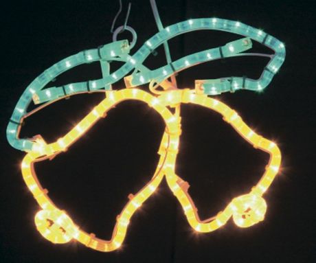 Фигура Neon-Night "Два колокольчика", цвет: желтый, зеленый, 35 х 28 см