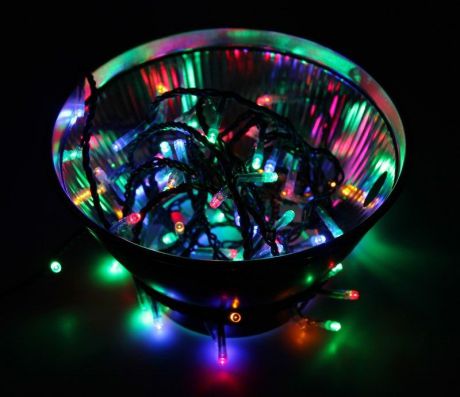 Гирлянда Neon-Night "Твинкл Лайт", светодиодная, 200 LED, цвет: черный, мульти, 20 м