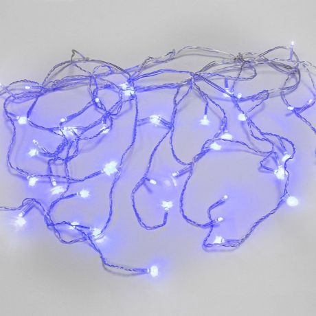 Гирлянда Neon-Nigh "Айсикл", светодиодная бахрома, цвет: прозрачный, синий, 1,8 х 0,5 м