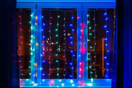 Гирлянда Neon-Night "Светодиодный Дождь", постоянное свечение, 448 LED, цвет: прозрачный, мульти, 2 х 3 м