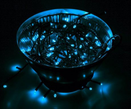 Гирлянда Neon-Night "Твинкл Лайт", светодиодная, 100 LED, цвет: черный, синий, 10 м
