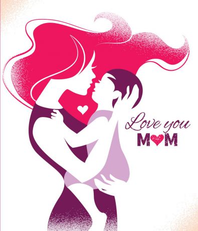 Открытка сувенирная "Love You Mom"