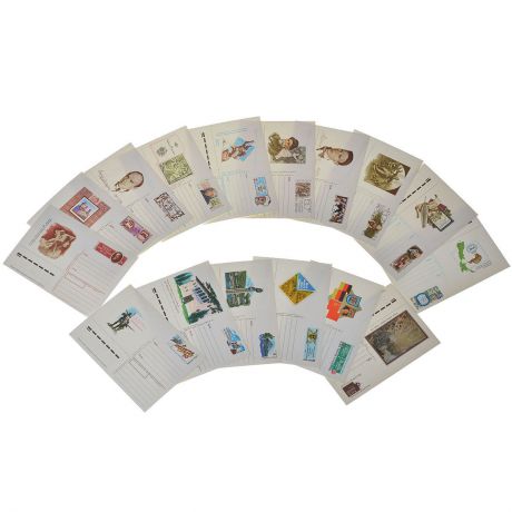 Годовой комплект из 16 почтовых карточек. СССР, 1990 год