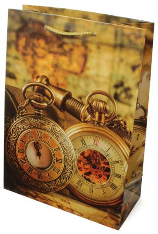 Пакет подарочный МегаМАГ "Часы", 22 х 31 х 10 см. H2. 7062 ML