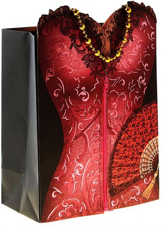 Пакет подарочный Дарите Счастье "Платье", с открыткой, 18 х 23 см. 156724