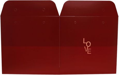 Пакет-коробка Дарите Счастье "Love", с лентами, 39 х 36 см