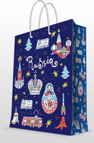 Пакет подарочный Magic Home "Московские мотивы", 26 х 32 см
