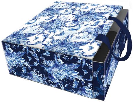Коробка подарочная Magic Home "Голубые цветы". 77311