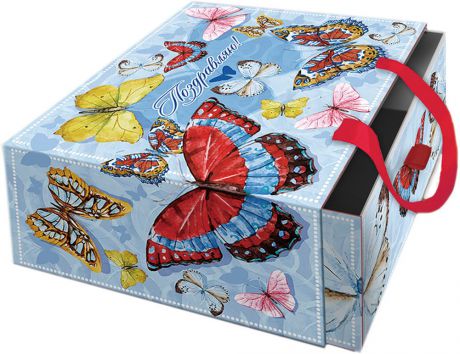 Коробка подарочная Magic Home "Тропические бабочки". 76869