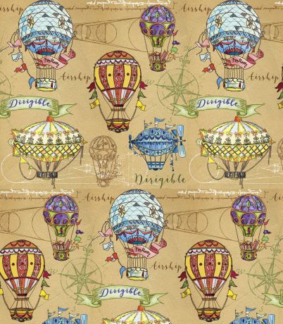 Крафт бумага Magic Home "Воздушные шары", немелованная, 100 х 70 см