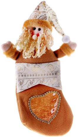 Носок для подарков Sima-land "Сердце. Дед Мороз", 34 х 14 см