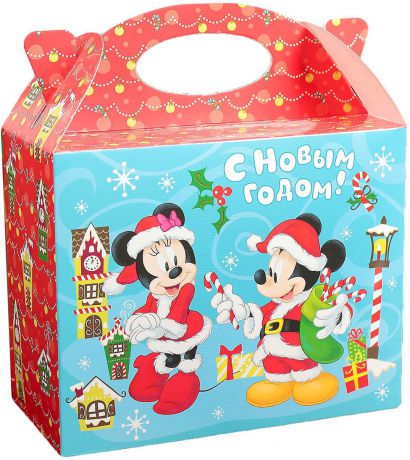 Коробка подарочная Disney "С Новым годом. Микки Маус и его друзья", складная, 15 х 12 х 7 см