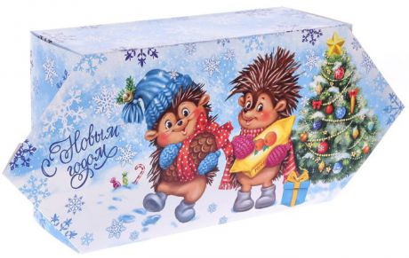 Коробка-конфета подарочная Дарите Счастье "Веселого Нового года!", сборная, 9,3 х 14,6 х 5,3 см