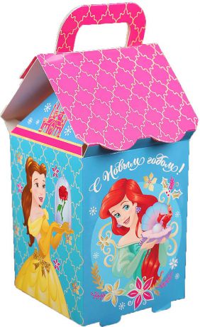 Коробка подарочная Disney "С Новым годом. Принцессы", складная, 8 х 14 х 8 см