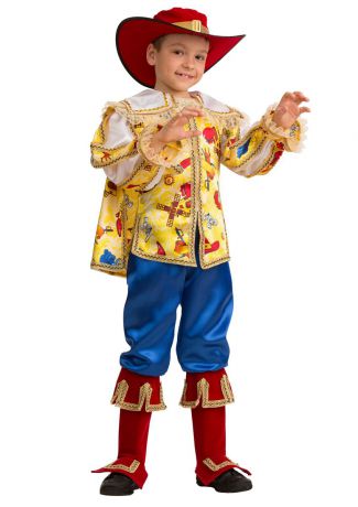 Батик Костюм карнавальный для мальчика Кот в сапогах сказочный размер 30