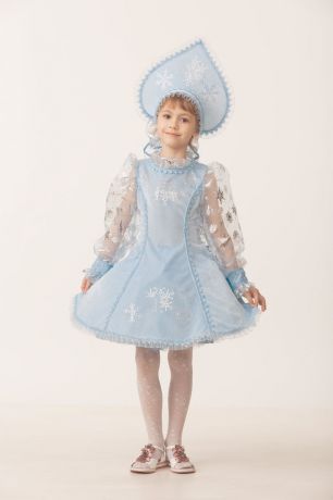 Батик Костюм карнавальный для девочки Снегурочка цвет голубой размер 38