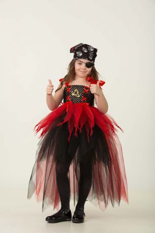 Карнавальный костюм Jeanees "Набор сделай сам "Пиратка", цвет: красный. Размер: 26-54