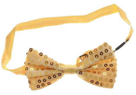 Галстук-бабочка маскарадный "Феникс-Презент", цвет: желтый
