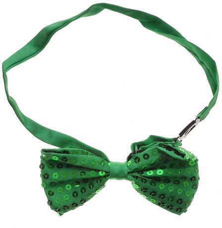Галстук-бабочка маскарадный "Феникс-Презент", цвет: зеленый