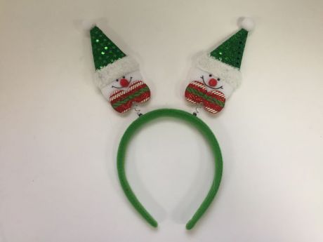 Новогоднее украшение на голову Magic Time "Зеленый Снеговик". 78609