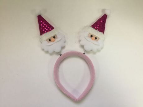 Новогоднее украшение на голову Magic Time "Розовый Дед Мороз". 78602
