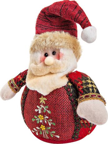 Игрушка новогодняя мягкая Mister Christmas "Дед Мороз", высота 12 см