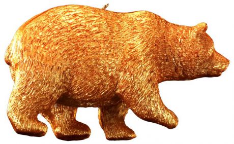 Украшение для интерьера новогоднее Erich Krause "Золотой зверь. Медведь", высота 10 см