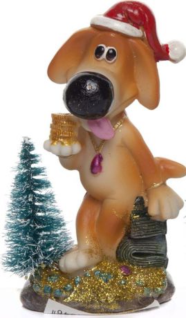 Фигурка House & Holder "Собака в колпаке с елкой"