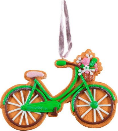 Украшение для интерьера новогоднее Erich Krause "Пряничный велосипед", 11 см