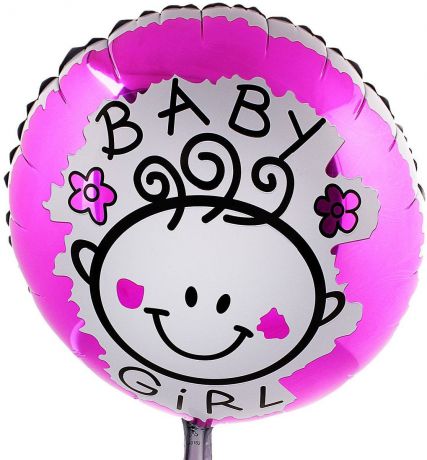 Sima-land Воздушный шарик Маленькая девочка Круг 18