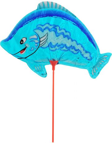 Sima-land Воздушный шарик Рыбка 10 с палочкой цвет голубой