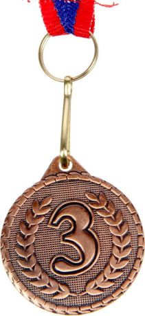 Медаль сувенирная "3 место", цвет: бронзовый, диаметр 3,2 см. 041