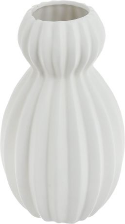 Ваза декоративная "Феникс-Презент", цвет: белый, высота 18 см