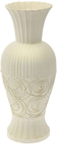 Ваза напольная Керамика ручной работы "Ромашка", цвет: белый. 1494813